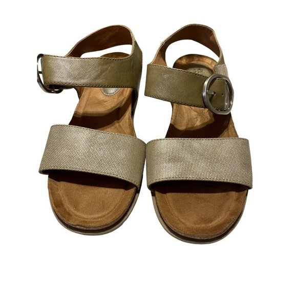 Eurosoft By Söfft Womens Metallic Gold Buckle Strap Sandals Size 10M - Picture 1 of 7